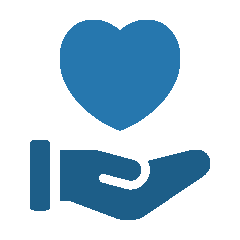 Image for donations of a Hand holding a heart